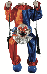 Animated Headless Clown on Swing Animatronic