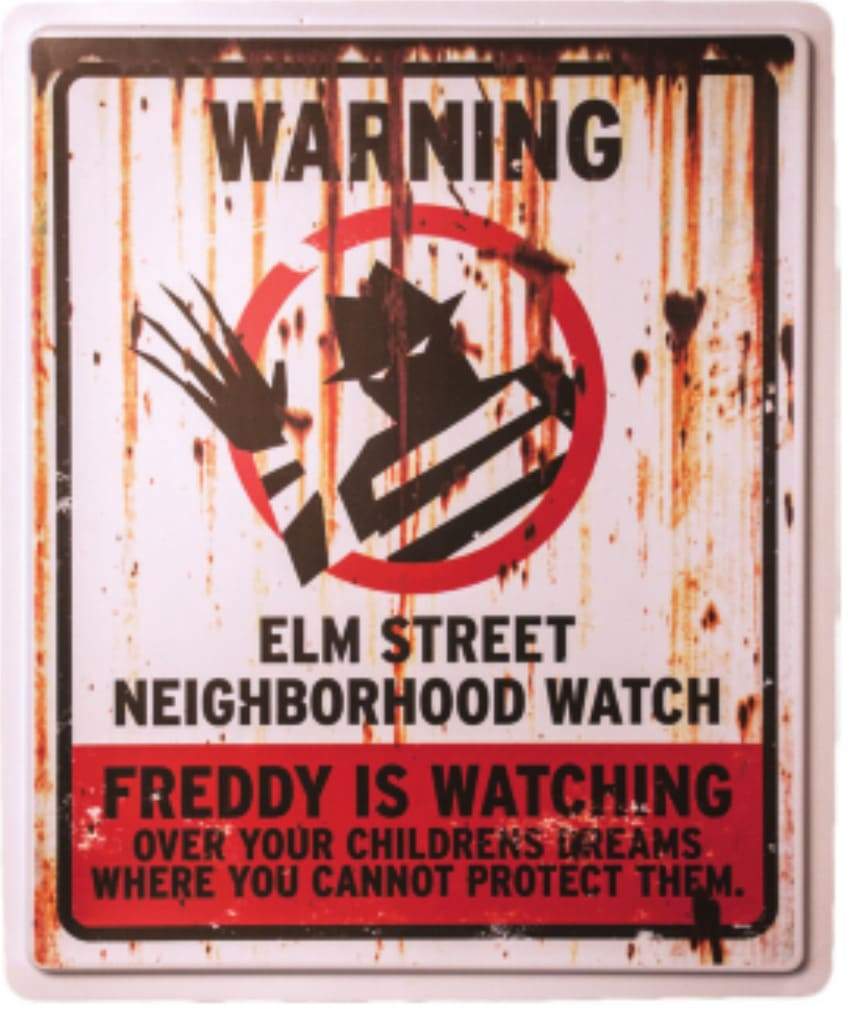 Nightmare On Elm Street Neighborhood Watch Sign